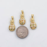 18K Gold pvd Pineapple fruit charm Ocean Beach charm s Charms - Tarnish Resistant