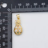 18K Gold PVD Pineapple fruit charm Ocean Beach charm s Charms - Tarnish Resistant