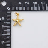 18K Gold PVD Starfish star fish charm Ocean Beach charm s Charms - Tarnish Resistant