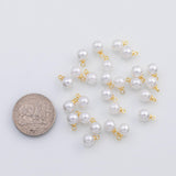 18K Gold PVD Pearl charms Ocean Beach charm s Charms - Tarnish Resistant