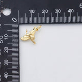 18K Gold PVD Flying Crane Charm Bird Charm Charm s Charms - Tarnish Resistant