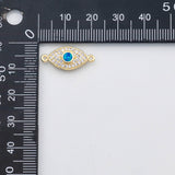 18K Gold PVD Evil eye connector charm - Tarnish Resistant