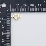 18K Gold PVD Heart connector charm - Tarnish Resistant