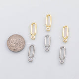 18K Gold PVD Carabiner Push clasp - Tarnish Resistant
