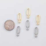 18K Gold PVD Carabiner Push clasp - Tarnish Resistant
