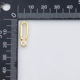 18K Gold PVD Carabiner Push clasp - Tarnish Resistant
