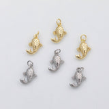 18K Gold PVD Fish charm gold fish koi charm - Tarnish Resistant