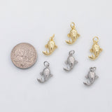 18K Gold PVD Fish charm gold fish koi charm - Tarnish Resistant