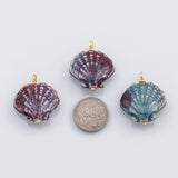 18K Gold PVD Ceramic shell charm - Tarnish Resistant