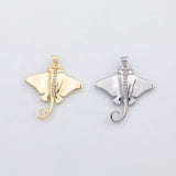 18K Gold PVD Stingray Charm Ocean Beach charm Charm s Charms - Tarnish Resistant