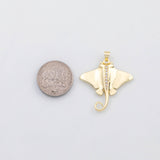 18K Gold PVD Stingray Charm Ocean Beach charm Charm s Charms - Tarnish Resistant