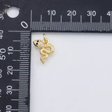 18K Gold PVD Snake with black eye charm Charm s Charms - Tarnish Resistant