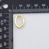 18K Gold PVD Carabiner Push Clasp 10x20mm Charm s Charms - Tarnish Resistant