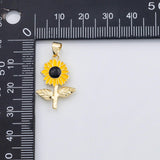 18K Gold PVD Flower charm Charm s Charms - Tarnish Resistant