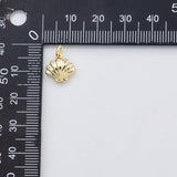 18K Gold PVD Sea shell scallop shell charm - Tarnish Resistant