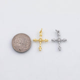 18K Gold PVD Cross Charm Charm s Charms - Tarnish Resistant