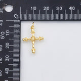 18K Gold pvd Cross Charm Charm s Charms - Tarnish Resistant