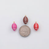 18K Gold PVD Football charm enamel charm - Tarnish Resistant