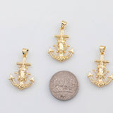 18K Gold PVD Anchor charm - Tarnish Resistant