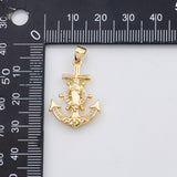 18K Gold PVD Anchor charm - Tarnish Resistant