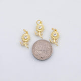 18K Gold PVD Flower charm Charm s Charms - Tarnish Resistant