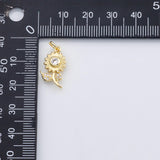 18K Gold PVD Flower charm Charm s Charms - Tarnish Resistant