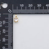 18K Gold PVD Birthstone charms square charm - Tarnish Resistant