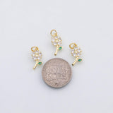 18K Gold PVD Flower charm Charm s Charms - Tarnish Resistant