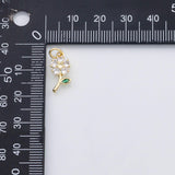 18K Gold PVD Flower charm Charm s Charms - Tarnish Resistant