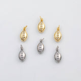 18K Gold PVD Football charm sports charm Charm s Charms - Tarnish Resistant