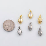 18K Gold PVD Football charm sports charm Charm s Charms - Tarnish Resistant