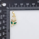 18K Gold PVD Flower rose charm - Tarnish Resistant