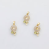 18K Gold PVD Flower rose charm - Tarnish Resistant