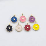 18K Gold pvd Star Enamel charm - Tarnish Resistant