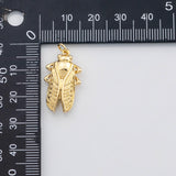 18K Gold PVD Cicada charm insect bug charm - Tarnish Resistant