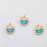 18K Gold PVD Whale tail ocean beach charm - Tarnish Resistant