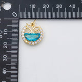 18K Gold PVD Whale tail ocean beach charm - Tarnish Resistant