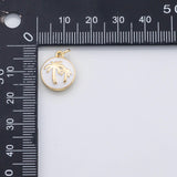 18K Gold PVD Palm tree charm coconut tree enamel charm - Tarnish Resistant