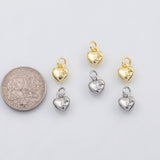 18K Gold PVD Heart Flower charm - Tarnish Resistant