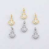 18K Gold PVD Anchor charm - Tarnish Resistant