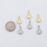18K Gold PVD Anchor charm - Tarnish Resistant