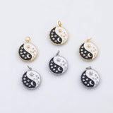 18K Gold PVD Yin Yang yinyang day night charm - Tarnish Resistant