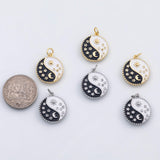 18K Gold PVD Yin Yang yinyang day night charm - Tarnish Resistant