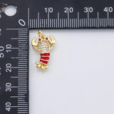 18K Gold PVD Lobster charm crawfish charm - Tarnish Resistant
