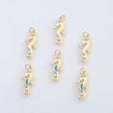 18K Gold PVD Seahorse sea horse charm - Tarnish Resistant