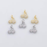 18K Gold PVD Cherry cherries fruit charm - Tarnish Resistant