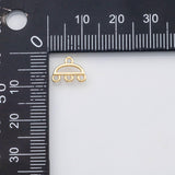 18K Gold PVD Triple three hole connector charm - Tarnish Resistant