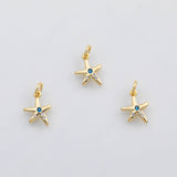 18K Gold PVD Starfish star fish charm - Tarnish Resistant