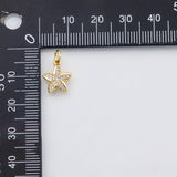 18K Gold PVD Star Starfish star fish charm - Tarnish Resistant