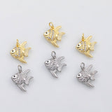 18K Gold PVD Angel fish charm - Tarnish Resistant